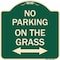 Signmission No Parking on Grass W/ Bidirectional Arrow Heavy-Gauge Aluminum Sign, 18" x 18", G-1818-23689 A-DES-G-1818-23689 - alternate 1
